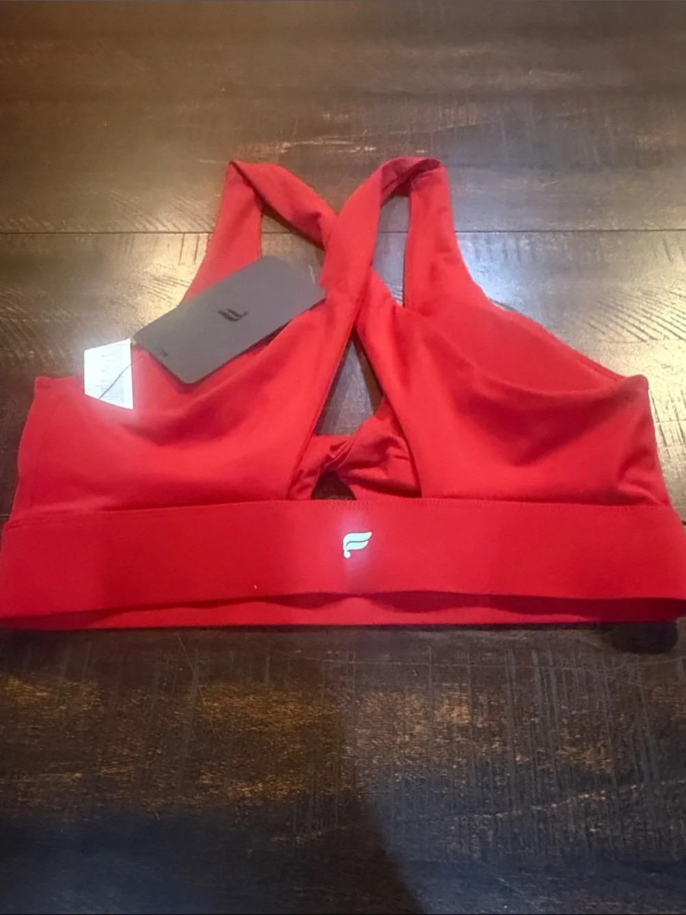 Fabletics Red Twist-Front Bra Top - Picture 3 of 3